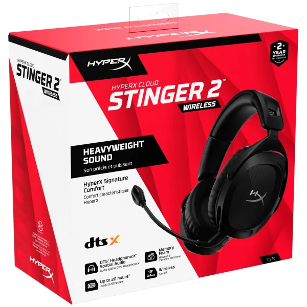 Гарнитура игровая WL/USB-A Cloud Stinger 2 чёрная HyperX (676A2AA) - Фото 8