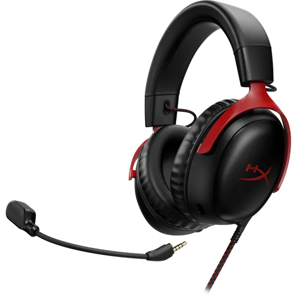 Гарнитура игровая mini-jack/USB-A/USB-C Cloud III чёрно-красная HyperX (727A9AA) - Фото 5
