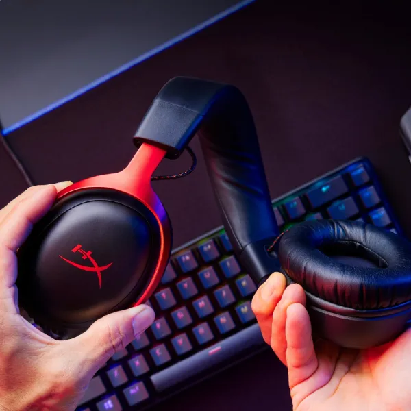 Гарнитура игровая mini-jack/USB-A/USB-C Cloud III чёрно-красная HyperX (727A9AA) - Фото 7