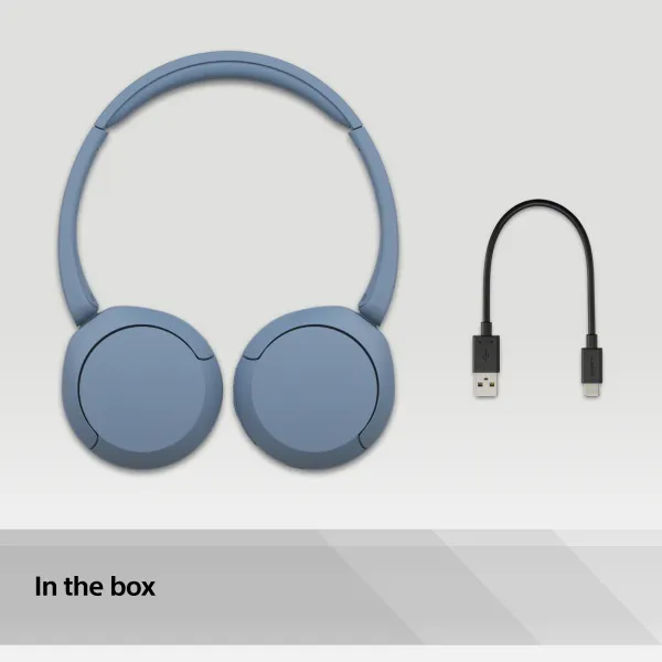Навушники бездротові On-ear BT 5.2 SBC AAC Mic сині Sony (WHCH520L.CE7) - Фото 5