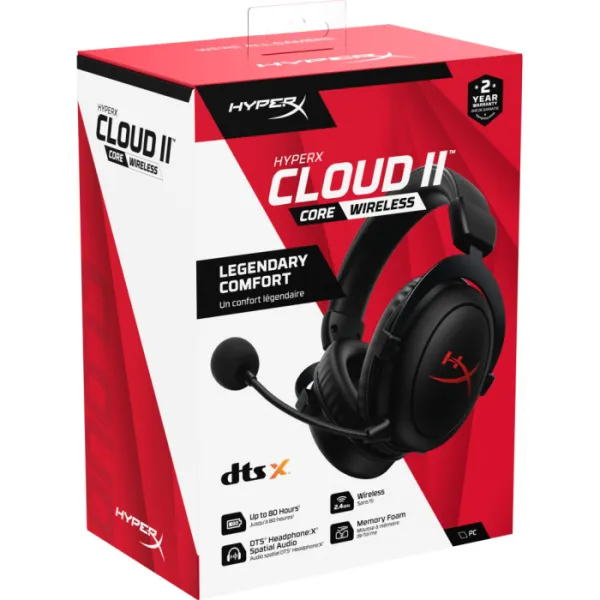 Гарнитура игровая WL/USB-A Cloud II Core чёрная HyperX (6Y2G8AA) - Фото 2