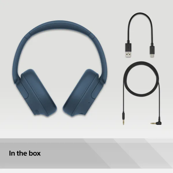 Наушники беспроводные Over-ear BT 5.2 ANC SBC AAC Mic синие Sony (WHCH720NL.CE7) - Фото 8