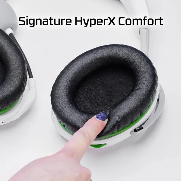 Гарнитура Cloud Stinger 2 Xbox mini-jack бело-зелёная HyperX (75X28AA) - Фото 2