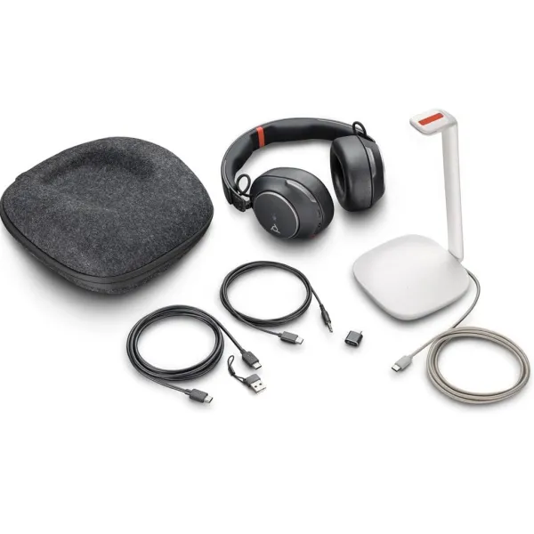 Гарнитура компьютерная стерео USB-A USB-C On-ear BT 5.3 3.5 мм 10 x Omni-mic Poly (8G7T8AA) - Фото 4