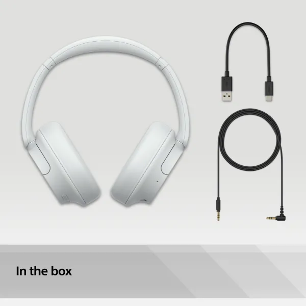 Навушники бездротові Over-ear BT 5.2 ANC SBC AAC Mic білі Sony (WHCH720NW.CE7) - Фото 2