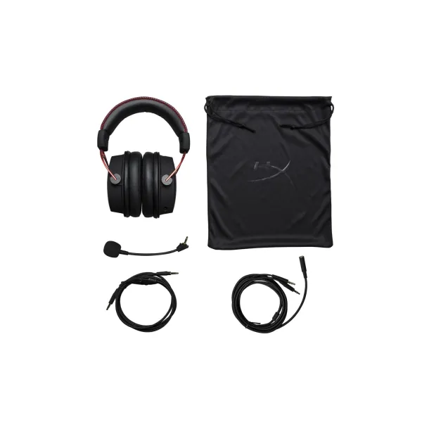 Гарнитура игровая Cloud Alpha mini-jack/dual 3.5мм 1.2м/2м чёрно-красная HyperX (4P5L1AM) - Фото 5