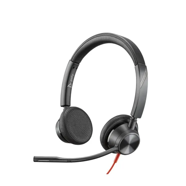 Гарнитура компьютерная стерео USB-A USB-C On-ear Blackwire 3325-M чёрная Poly (8X222AA) - Фото 1