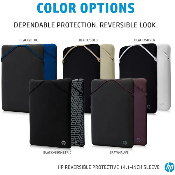 Чехол для ноутбука Protective Reversible 14" серый/лиловый HP (2F2L6AA) - Фото 3