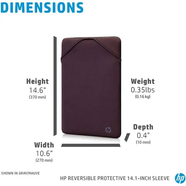 Чехол для ноутбука Protective Reversible 14" серый/лиловый HP (2F2L6AA) - Фото 6