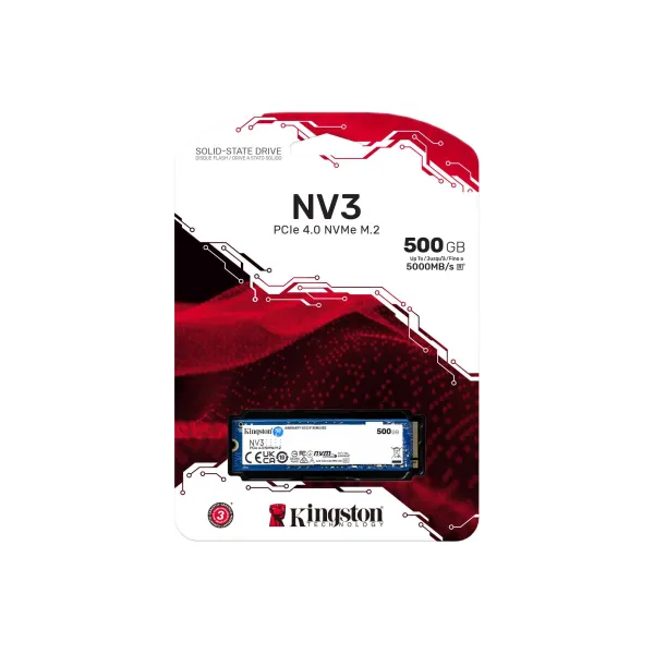 Накопитель SSD M.2  500GB PCIe 4.0 NV3 Kingston (SNV3S/500G) - Фото 2