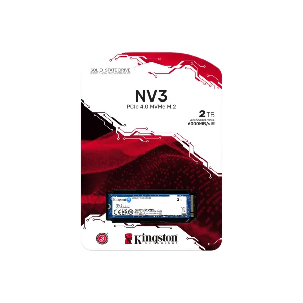 Накопитель SSD M.2 2TB PCIe 4.0 NV3 Kingston (SNV3S/2000G) - Фото 2