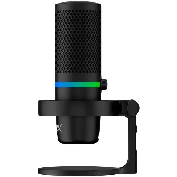 Микрофон USB-A геймерский, RGB, DuoCas, чёрный HyperX (4P5E2AA) - Фото 2