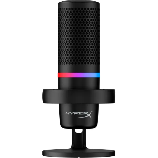 Микрофон USB-A геймерский, RGB, DuoCas, чёрный HyperX (4P5E2AA)