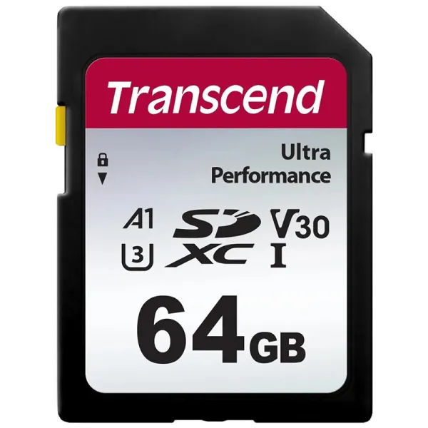 Карта памяти 64GB SD C10 UHS-I U3 Transcend (TS64GSDC340S)