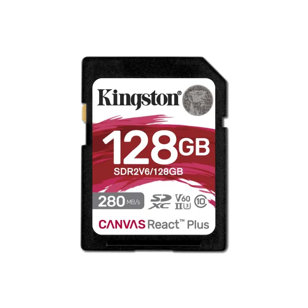 Карта памяти 128GB SD C10 UHS-II U3 Kingston (SDR2V6/128GB)