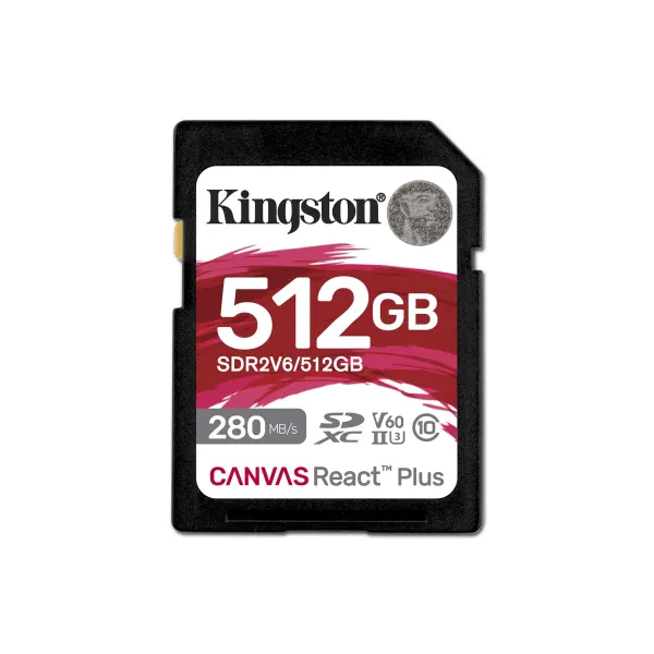 Карта памяти 512GB SD C10 UHS-II U3 Kingston (SDR2V6/512GB)
