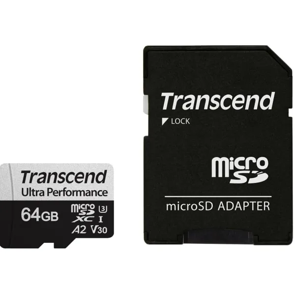 Карта памяти 64GB microSD C10 UHS-I U3 A2 Transcend (TS64GUSD340S) - Фото 2