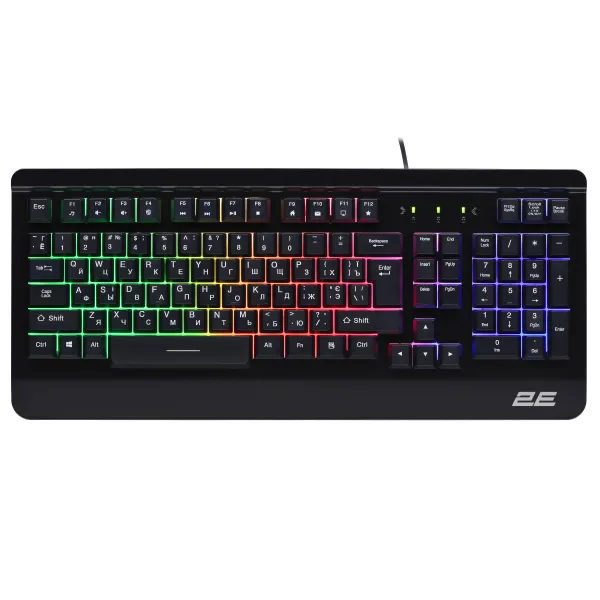 Клавиатура USB-A мембранная игровая KG320, EN/UA/RU, чёрная 2E (2E-KG320UB) - Фото 2