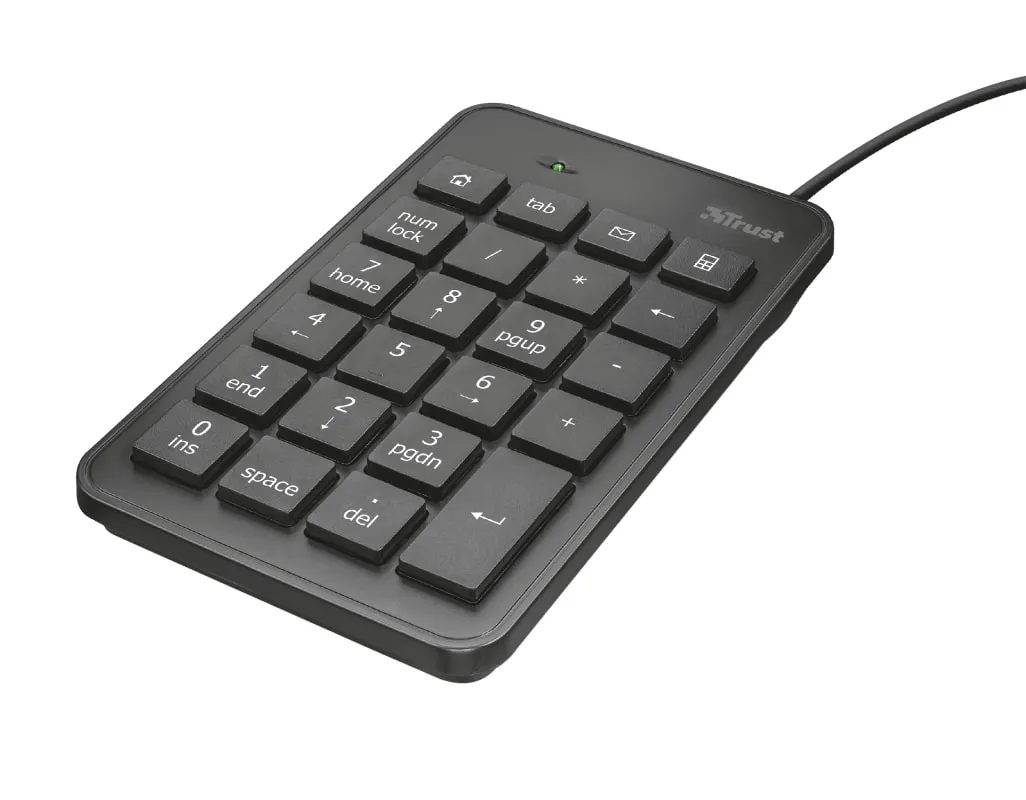 Клавіатура USB-A мембрана Xalas Numeric, чорна Trust (22221_TRUST) - Фото 3