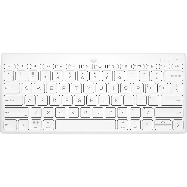 Клавиатура беспроводная BT мембранная 350 Compact Multi-Device, EN/UK, белая HP (692T0AA) - Фото 5
