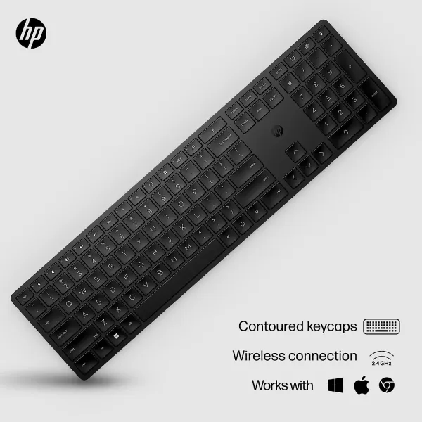 Клавиатура беспроводная мембранная 450 Programmable, EN/UK, чёрная HP (4R184AA) - Фото 6