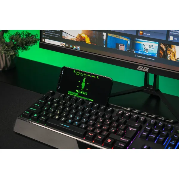 Клавиатура USB-A мембранная игровая KG315, EN/UA, чёрная 2E (2E-KG315UBK) - Фото 3
