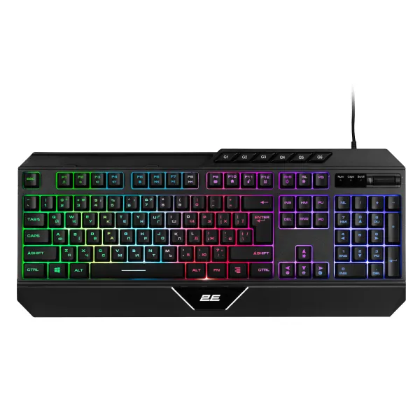 Клавиатура USB-A мембранная игровая KG315, EN/UA, чёрная 2E (2E-KG315UBK)