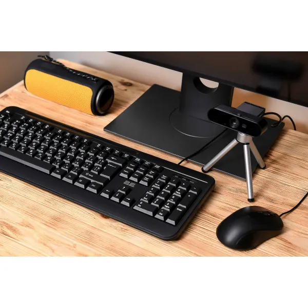 Клавиатура USB-A мембранная KM1040, EN/UK/RU, чёрная 2E (2E-KM1040UB) - Фото 4