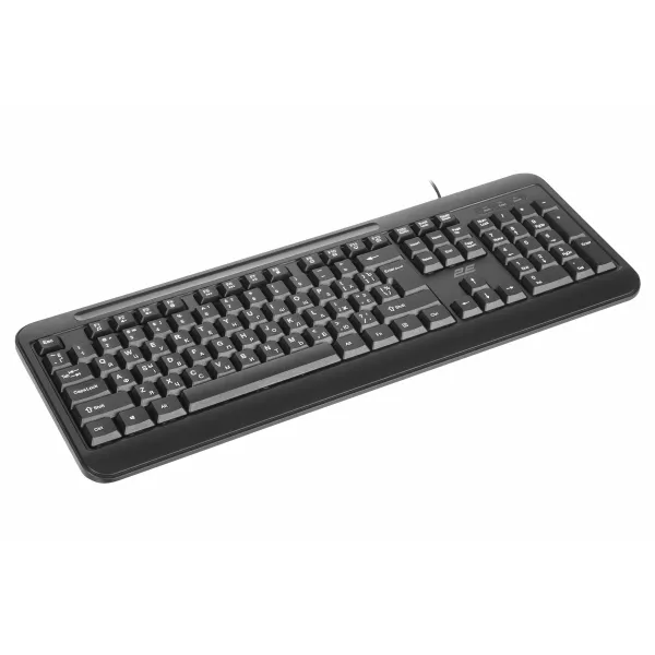 Клавиатура USB-A мембранная KM1040, EN/UK/RU, чёрная 2E (2E-KM1040UB) - Фото 6