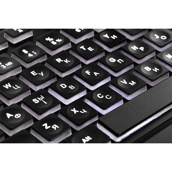 Клавиатура USB-A мембранная KS120, EN/UK/RU, чёрная 2E (2E-KS120UB) - Фото 12