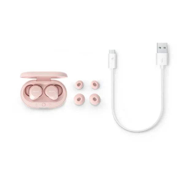Наушники TWS BT 5.3 IPX4 SBC Touch control розовые Philips (TAT1209PK/00) - Фото 3