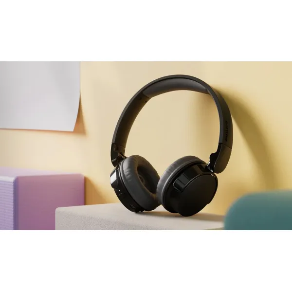 Наушники беспроводные On-ear BT 5.3 Mic чёрные Philips (TAH3209BK/00) - Фото 1