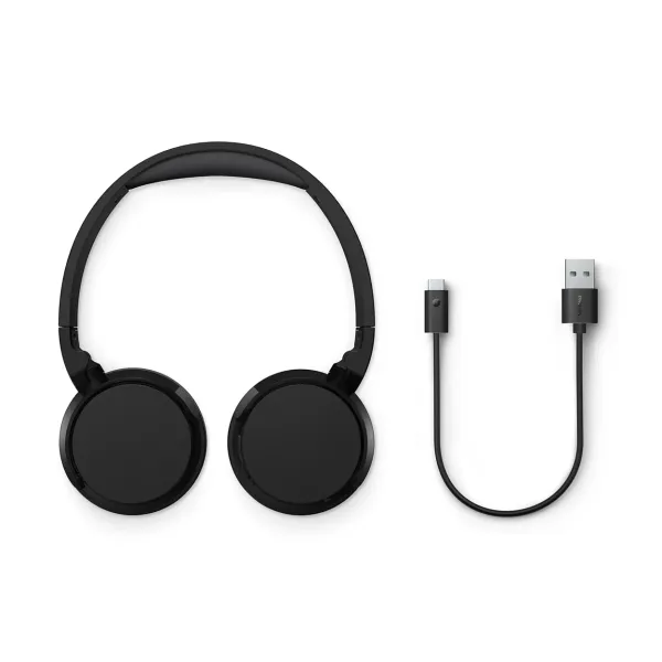 Наушники беспроводные On-ear BT 5.3 Mic чёрные Philips (TAH3209BK/00) - Фото 6