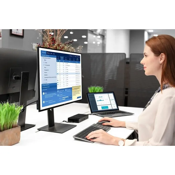 Клавиатура беспроводная Compact Multi-Device KB740, чёрно-серая Dell (580-AKOZ) - Фото 1
