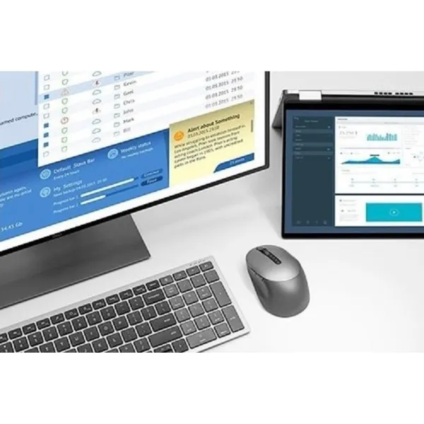 Клавиатура беспроводная Compact Multi-Device KB740, чёрно-серая Dell (580-AKOZ) - Фото 7