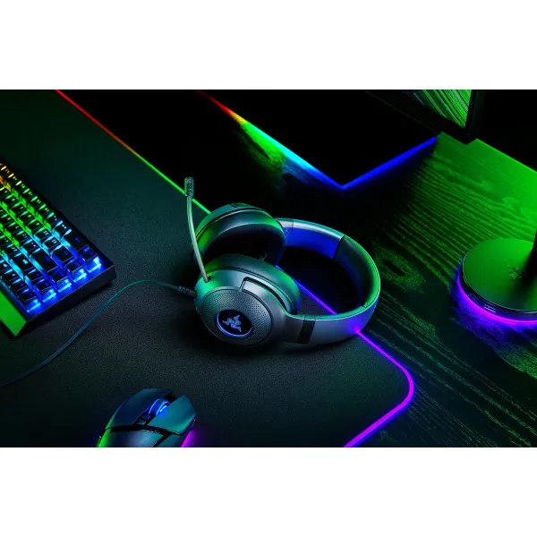 Гарнитура игровая USB-A RGB Kraken V3 X 7.1 1.8м чёрная Razer (RZ04-03750300-R3M1) - Фото 1