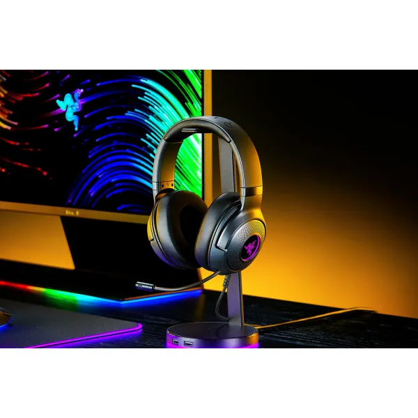 Гарнитура игровая USB-A RGB Kraken V3 X 7.1 1.8м чёрная Razer (RZ04-03750300-R3M1) - Фото 6