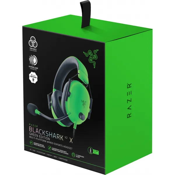 Гарнитура Blackshark V2 X 3.5мм зелёная Razer (RZ04-03240600-R3M1) - Фото 3