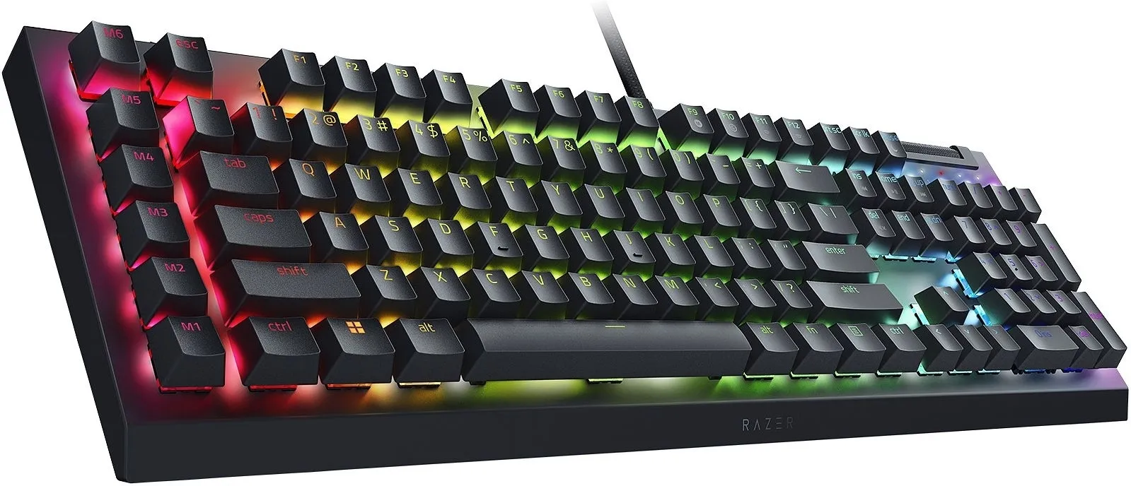 Клавіатура USB-A механічна, RGB BlackWidow V4 X, Yellow Switch, EN/RU, чорна Razer (RZ03-04702500-R3R1) - Фото 2