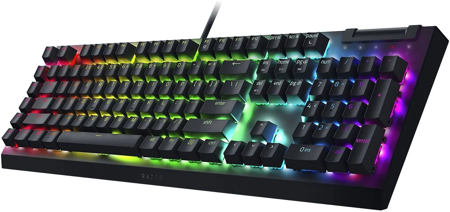 Клавіатура USB-A механічна, RGB BlackWidow V4 X, Yellow Switch, EN/RU, чорна Razer (RZ03-04702500-R3R1) - Фото 4