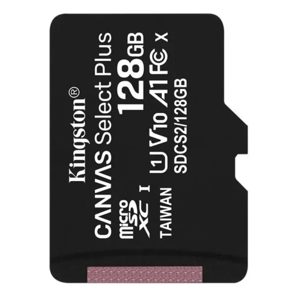 Карта памяти 128GB microSD C10 UHS-I R100MB/s Kingston (SDCS2/128GBSP)