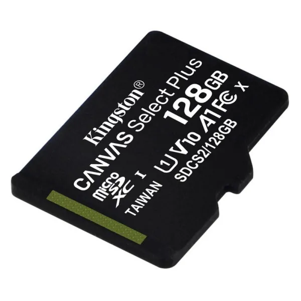 Карта памяти 128GB microSD C10 UHS-I R100MB/s Kingston (SDCS2/128GBSP) - Фото 1
