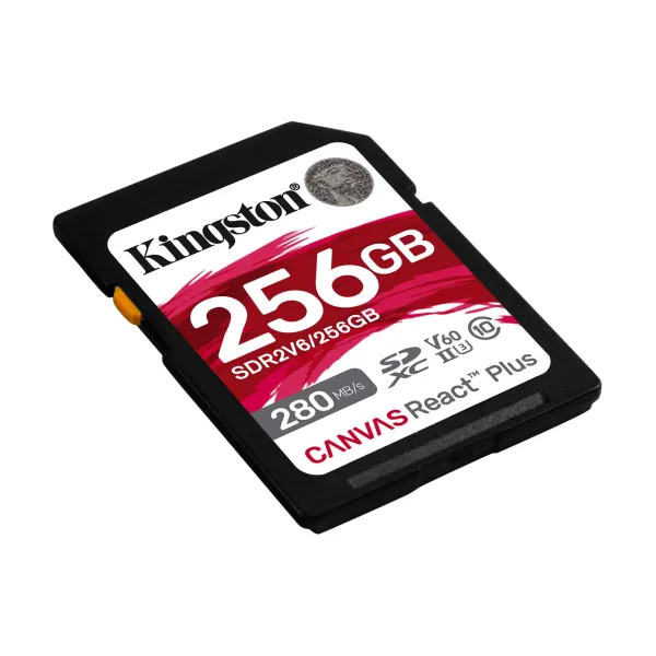 Карта памяти 256GB SD C10 UHS-II U3 R280/W150MB/s Kingston (SDR2V6/256GB) - Фото 1