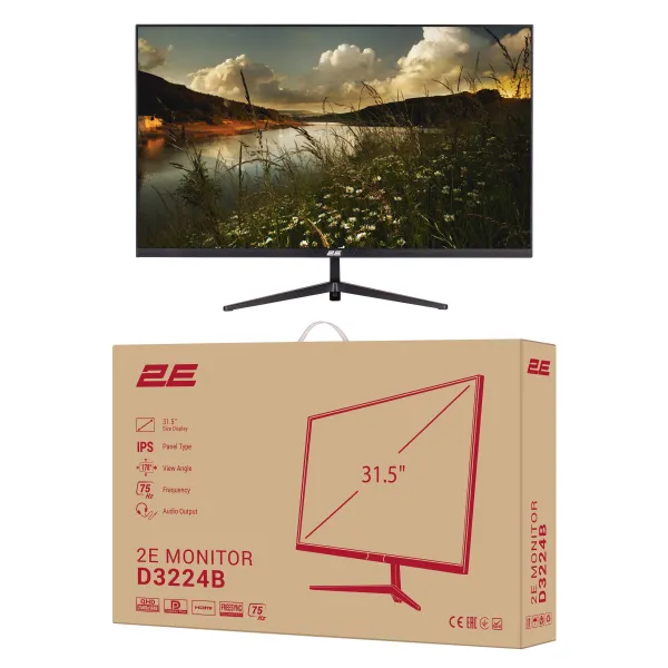 Монитор 31.5" D3224B 2xHDMI, DP, IPS, 2560x1440, 75Hz, 5ms, FreeSync 2E (2E-D3224B-01.UA) - Фото 18