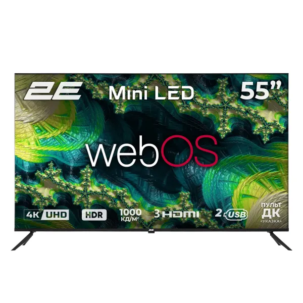 Телевизор 55" MiniLED 4K 60Hz Smart WebOS 2E (2E-55A88H)