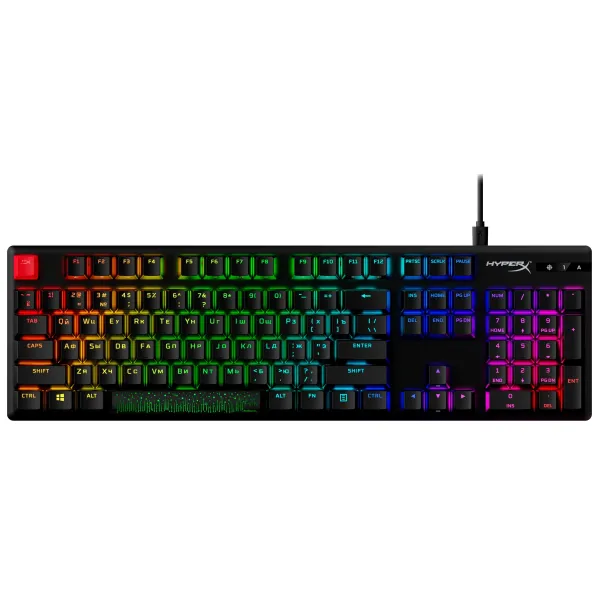 Клавиатура USB-A механическая, RGB Alloy Origins PBT, Red, EN/RU, чёрная HyperX (639N3AA) - Фото 12