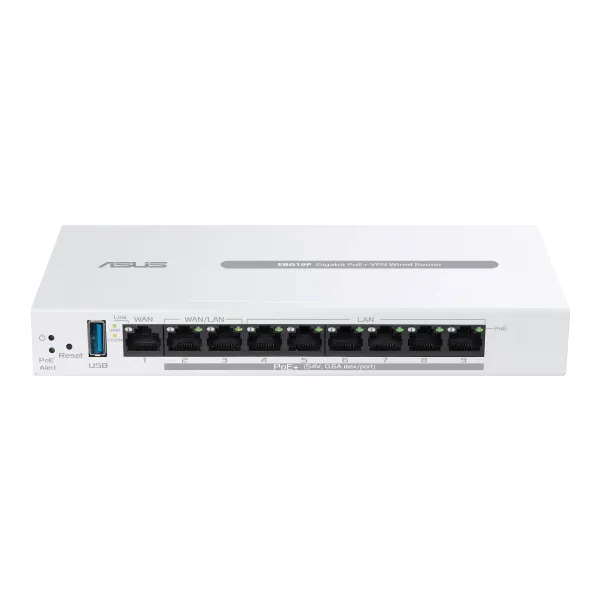 Маршрутизатор ExpertWiFi EBG19P 8xGE LAN (8xPoE), 1xGE WAN,  1xUSB 3.2, 123W, BT ASUS (90IG08C0-MO3B00)