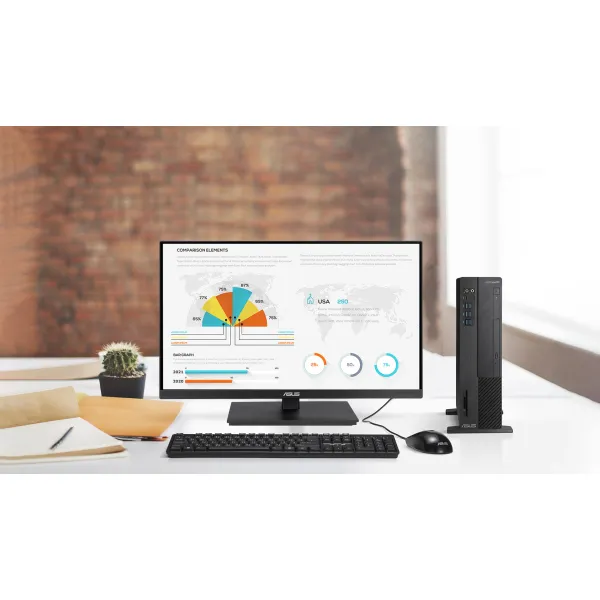 Монитор 23.8" VA24EQSB D-Sub, HDMI, DP, 2xUSB, MM, IPS, 75Hz, AdaptiveSync, Pivot Asus (90LM056F-B04170) - Фото 1