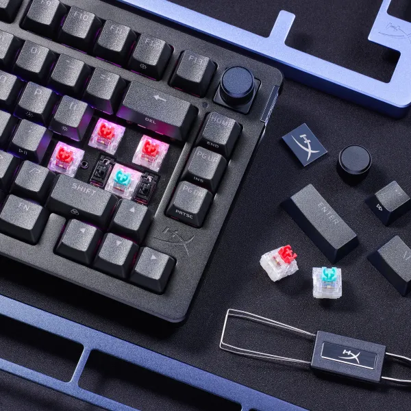 Клавиатура USB-A механическая, RGB Alloy Rise, Red, EN/UA, чёрная HyperX (7G7A4AA) - Фото 1