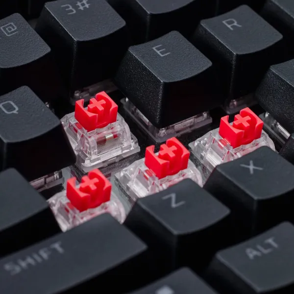Клавиатура USB-A механическая, RGB Alloy Rise, Red, EN/UA, чёрная HyperX (7G7A4AA) - Фото 2
